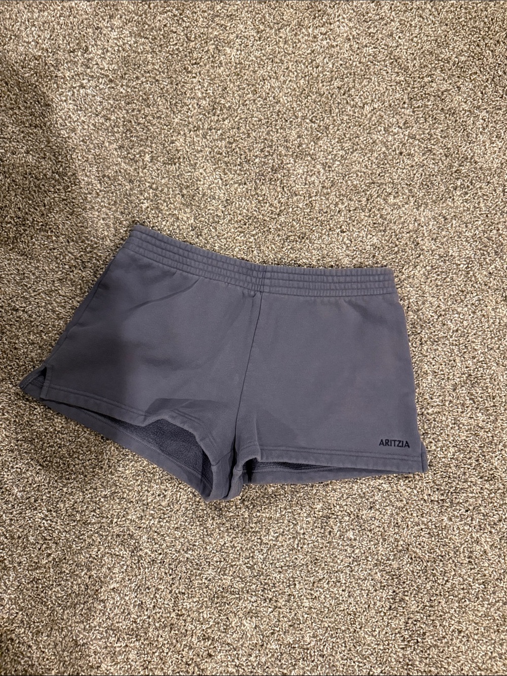 Aritzia sweat fleece size medium blue fleece shorts